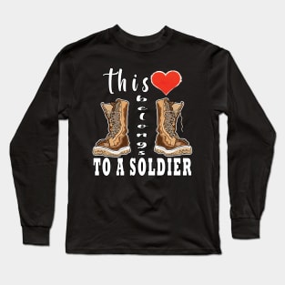 This Heart Belongs To A Soldier Long Sleeve T-Shirt